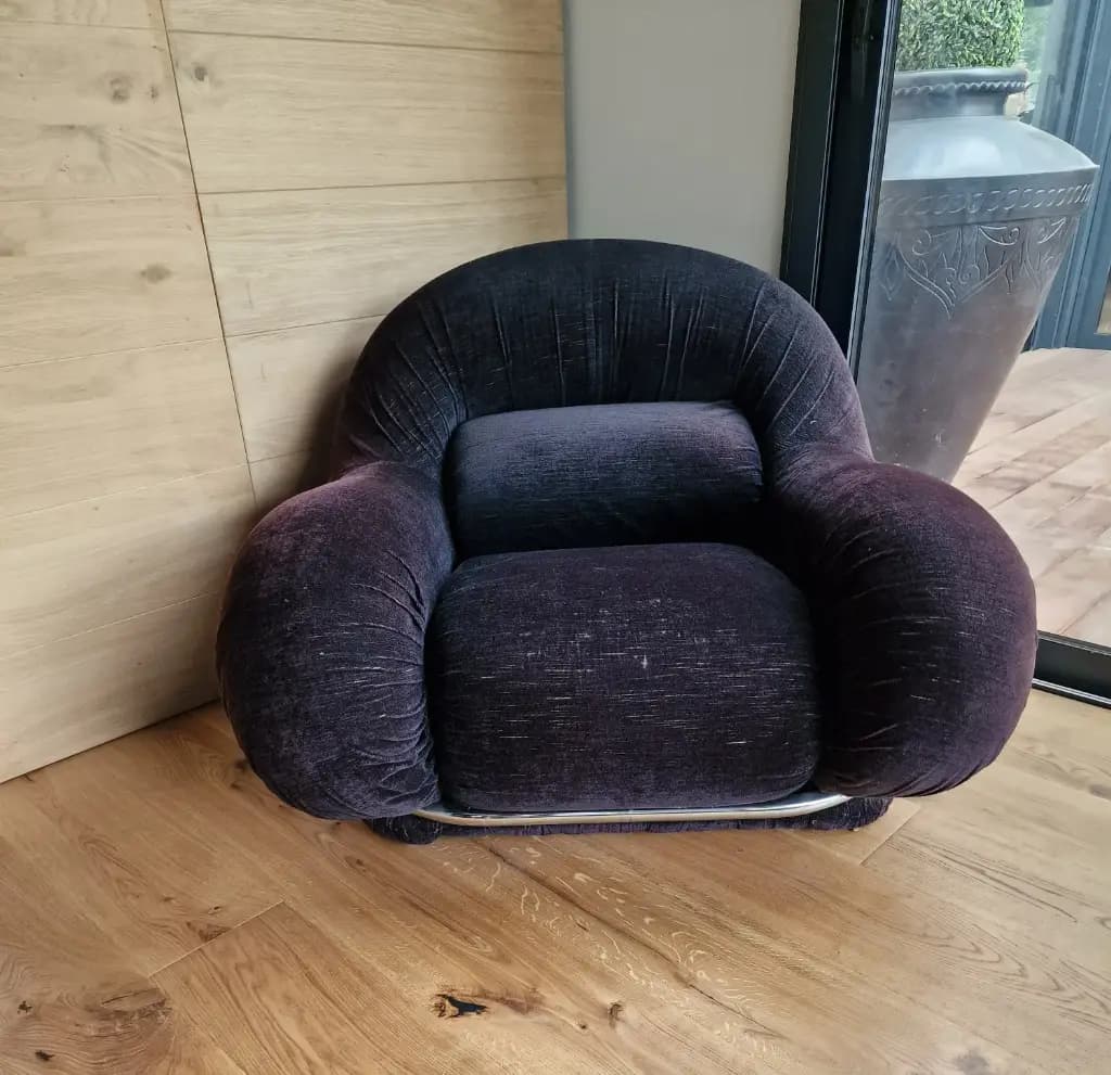 Thumbnail for Fauteuil velours ras