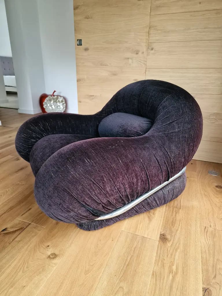 Thumbnail for Fauteuil velours ras