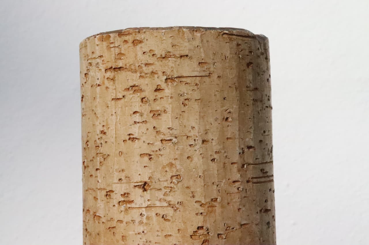 Thumbnail for Vase en terre cuite émaillé et liège imitation