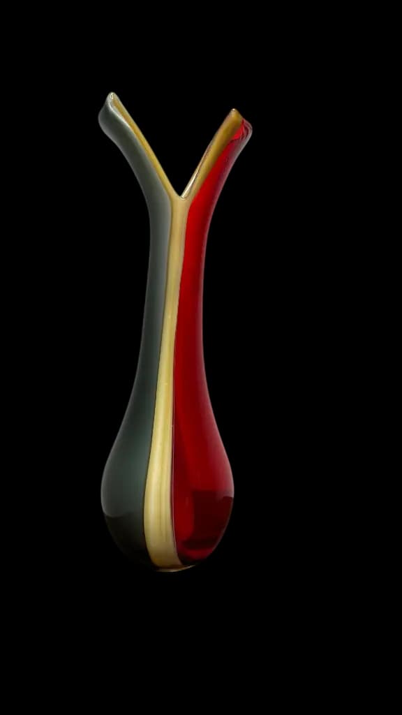 Vase bleu blanc vert