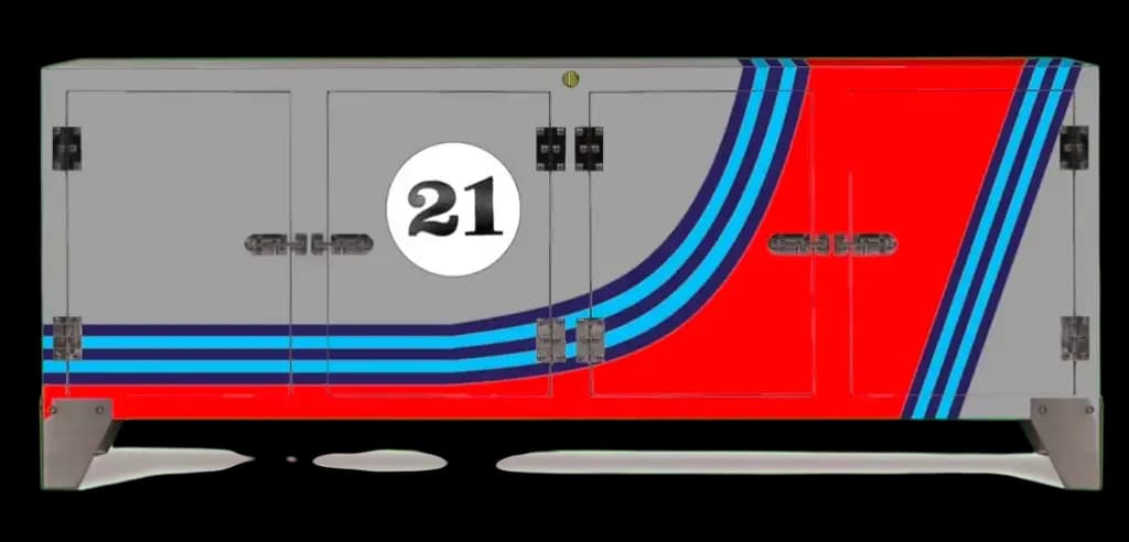 Meuble 4 portes Porsche Martini