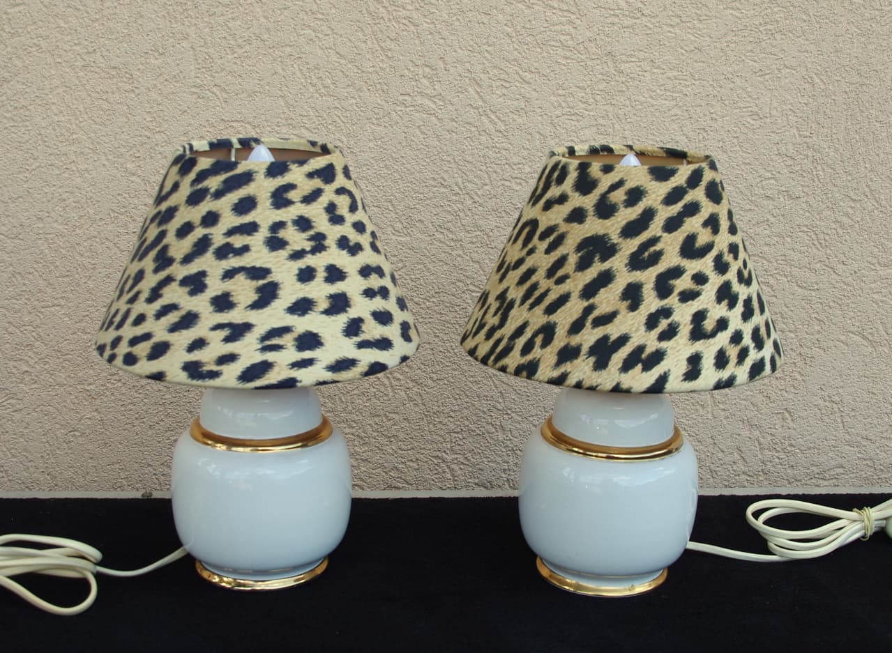 Thumbnail for Paire de lampes de chevet en céramique