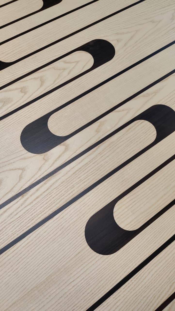 Thumbnail for Table basse de créateur, frêne et ébène vert, pièce unique